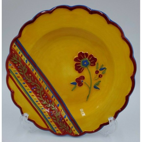 MWW Market Floral Dessert Plates Ceramic set of 4 Approximately 8” Wide - Picture 4 of 6